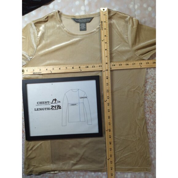 Vintage Jessica Holbrook Size S Set of 2 Stretch Velvet Half Sleeve Tops - Picture 8 of 11